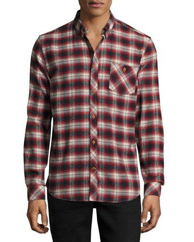 Olive Plaid Slim-fit