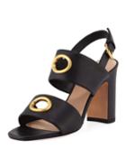 Eyelet Embellished Slingback