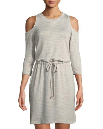 Cold-shoulder Tie-waist Dress