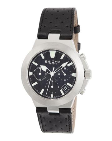 Men's 38mm Chronograph Watch W/ Leather