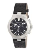 Men's 38mm Chronograph Watch W/ Leather
