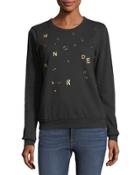 Long-sleeve Letter-embellished