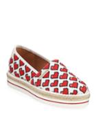 Pixel Heart Slip-on Canvas Espadrilles