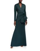 Long-sleeve Drape Waist