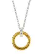 Small Tapered Hoop Pendant Necklace