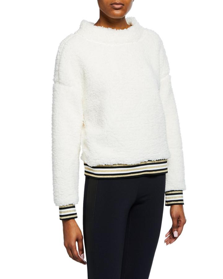 Snow Bunny Metallic-trim Pullover