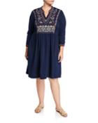 Plus Size Claude Henley Boho Dress