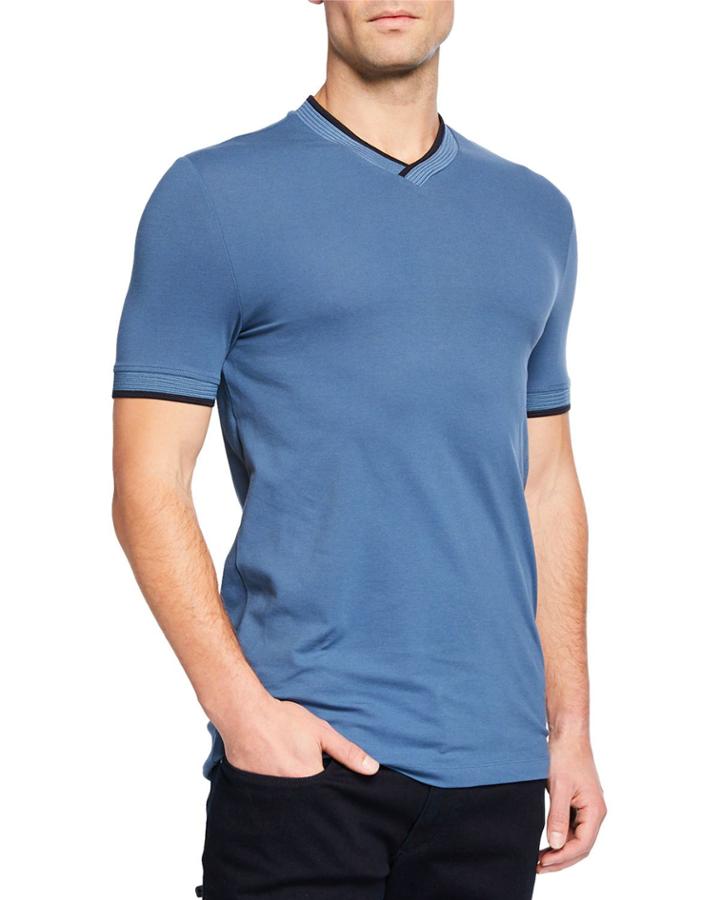 Men's Jersey T-shirt With Contrast Trim
