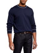 Men's Cotton Long-sleeve Bicolor