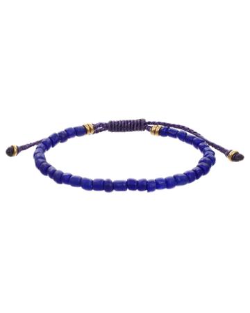 Mach Speed Men's Beaded Pull-thread Bracelet, Blue
