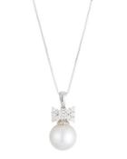 14k South Sea Pearl & Diamond Bow Pendant Necklace