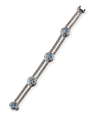 Kali Pure Lava Fire Mixed-gem Station Bracelet,