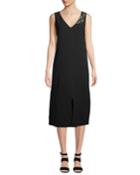 Dante Finesse Crepe Dress With Embellished Detail