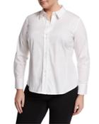 Francine Button-front Blouse, White,