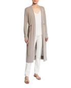 Relaxed Duster Cardigan With Drawstring