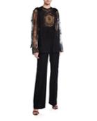 Enkei Lace-bodice Straight-leg Jumpsuit