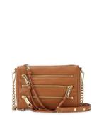 Mini 5-zip Leather Crossbody Bag,