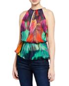 Creponne Sleeveless Halter Top