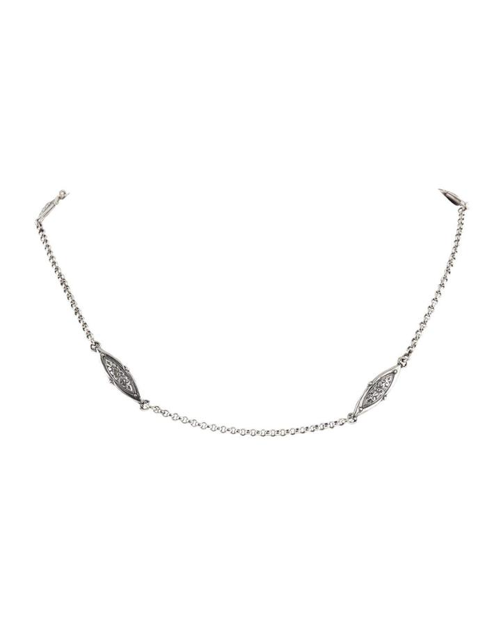 Carved Station Necklace