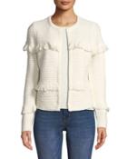 Frayed-knit