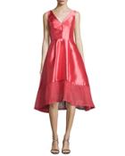 Deep V High-low Cocktail Dress,