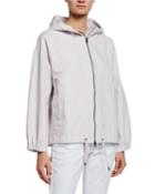 Sueded Canvas Hooded Jacket