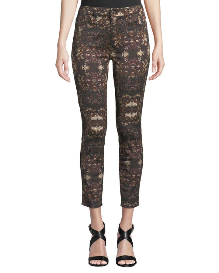 Grand Baroque Floral-print Ankle Jeans