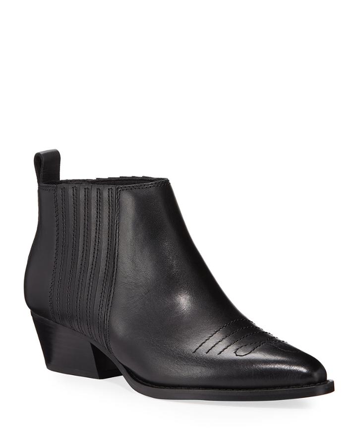 Texas Leather Western Booties