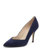 Steph Suede Pointed-toe Pump, Blue