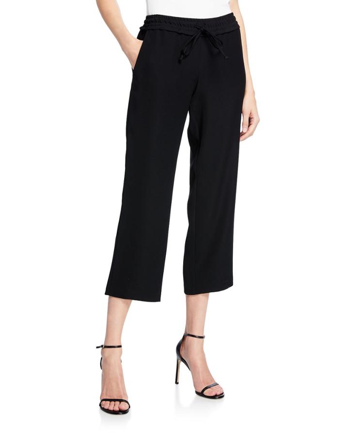 Corey Mid-rise Drawstring Cropped Pants