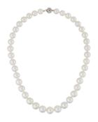 14k White Gold South Sea Pearl Necklace, White,