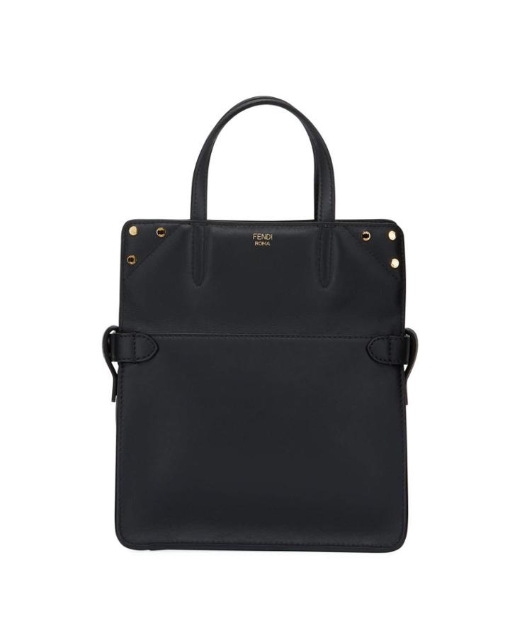 Mini Flip Leather Crossbody Tote Bag