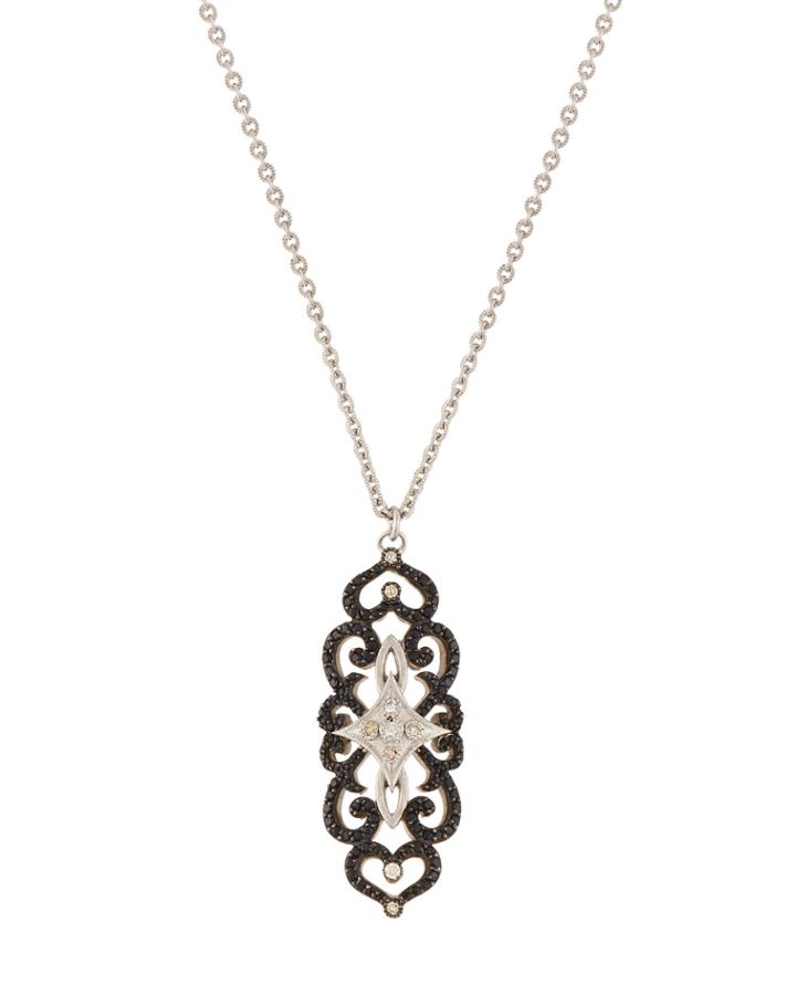 New World Midnight Crivelli Pav&eacute; Pendant Necklace
