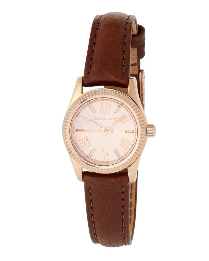 26mm Lexington Mini Watch W/ Leather, Rose/brown