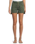 Harmony Button-front Twill Cutoff
