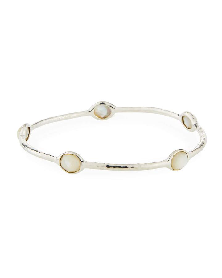 Wonderland Mini 5-stone Bangle, Mother-of-pearl