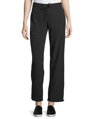 Wide-leg Drawstring Pants, Black