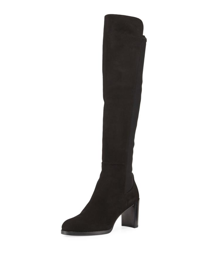 Lowjack Suede Tall Block-heel Boots
