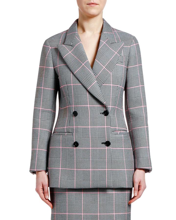 Double-breasted Check Jacket