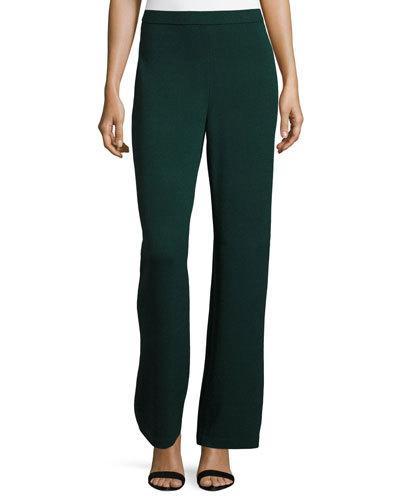 Santana Knit Stove-cut Pants, Emerald