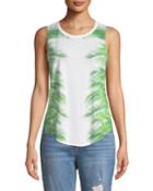 Reflected Palms Crisscross-back Tank