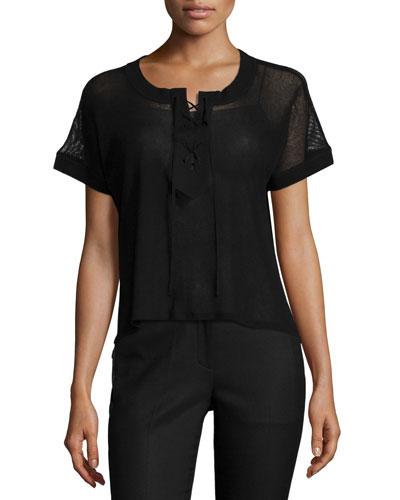 Lace-up Viscose