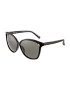Oversized Snakeskin/acetate Cat-eye