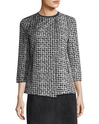 Dayle Square-print Jacket