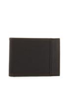 Nylon/leather Bi-fold Wallet, Black