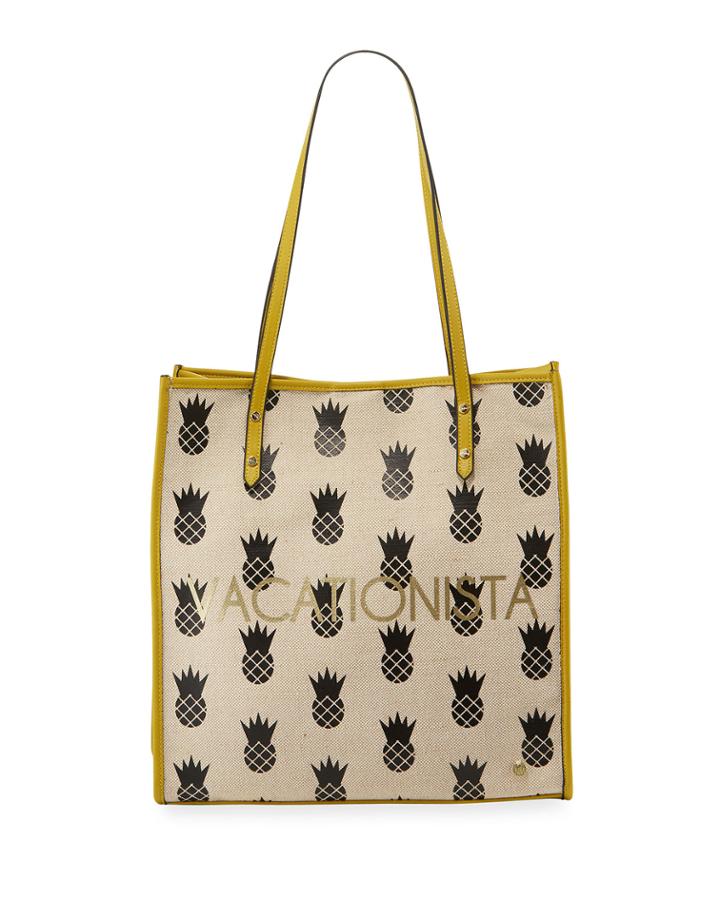 Pineapple-print Vacationista Convo Tote Bag