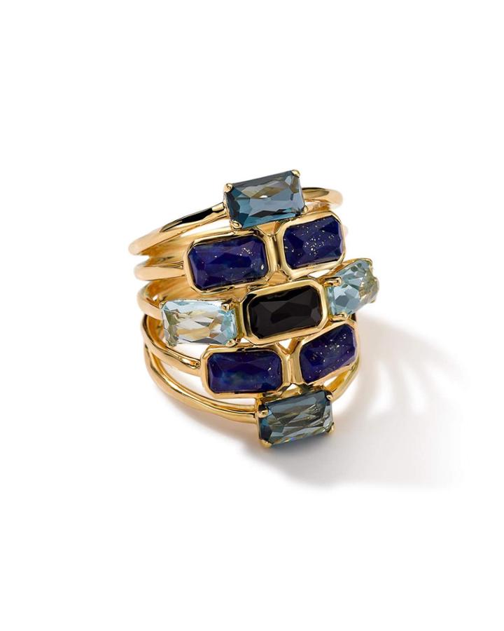 18k Rock Candy Mosaic Cascade Ring In