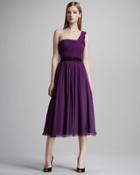 Chiffon One-shoulder Dress