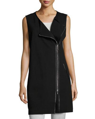 Blaise Zip-front Vest, Black