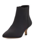 Geeo Crepe Pointed-toe Bootie, Black
